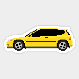 Honda Civic EG Pixelart Sticker